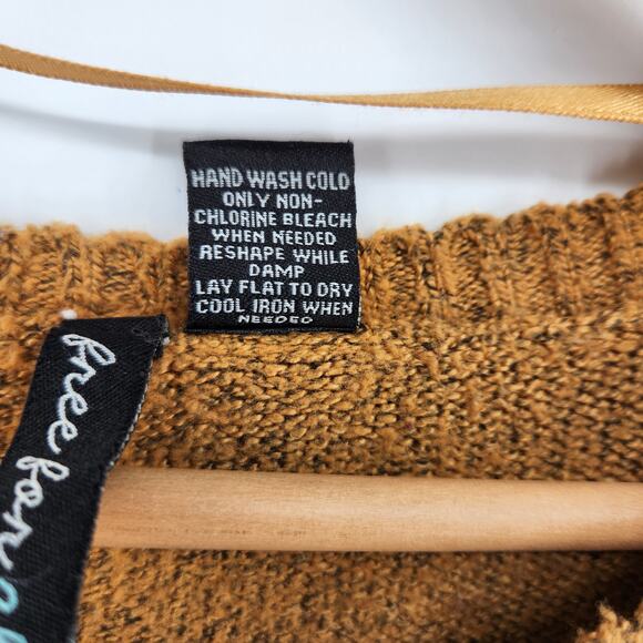 Free For All Women's Large Tunic Sweater Long Sleeve Pullover Copper Rust Brown - Picture 4 of 5